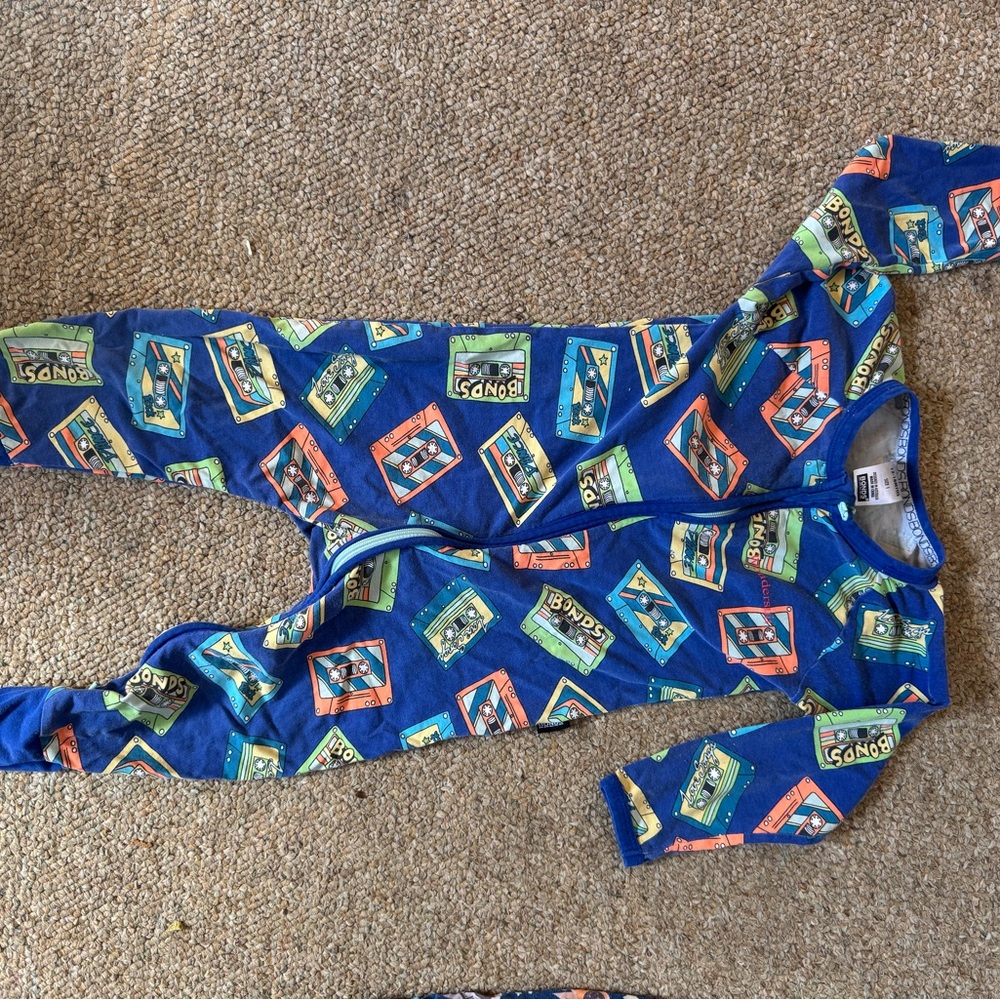 Bonds Wondersuit retro Cassette Tape pattern - Size 1